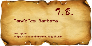 Tanács Barbara névjegykártya