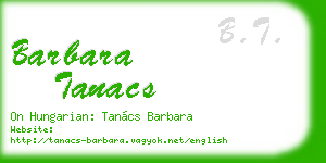 barbara tanacs business card