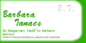 barbara tanacs business card